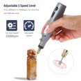 thumbnail image 3 of Yeacher Ensemble de Broyeur Électrique Portatif Mini Multifonction 6000-15000rpm, Trousse d'Outils Rotatifs Électriques Rechargeable 3 en 1, Polisseuse, Perceuse, Broyeur, Stylo, Machine, Trousse avec Câble de Chargement Micro USB, Accès 21 Pcs, 3 of 8