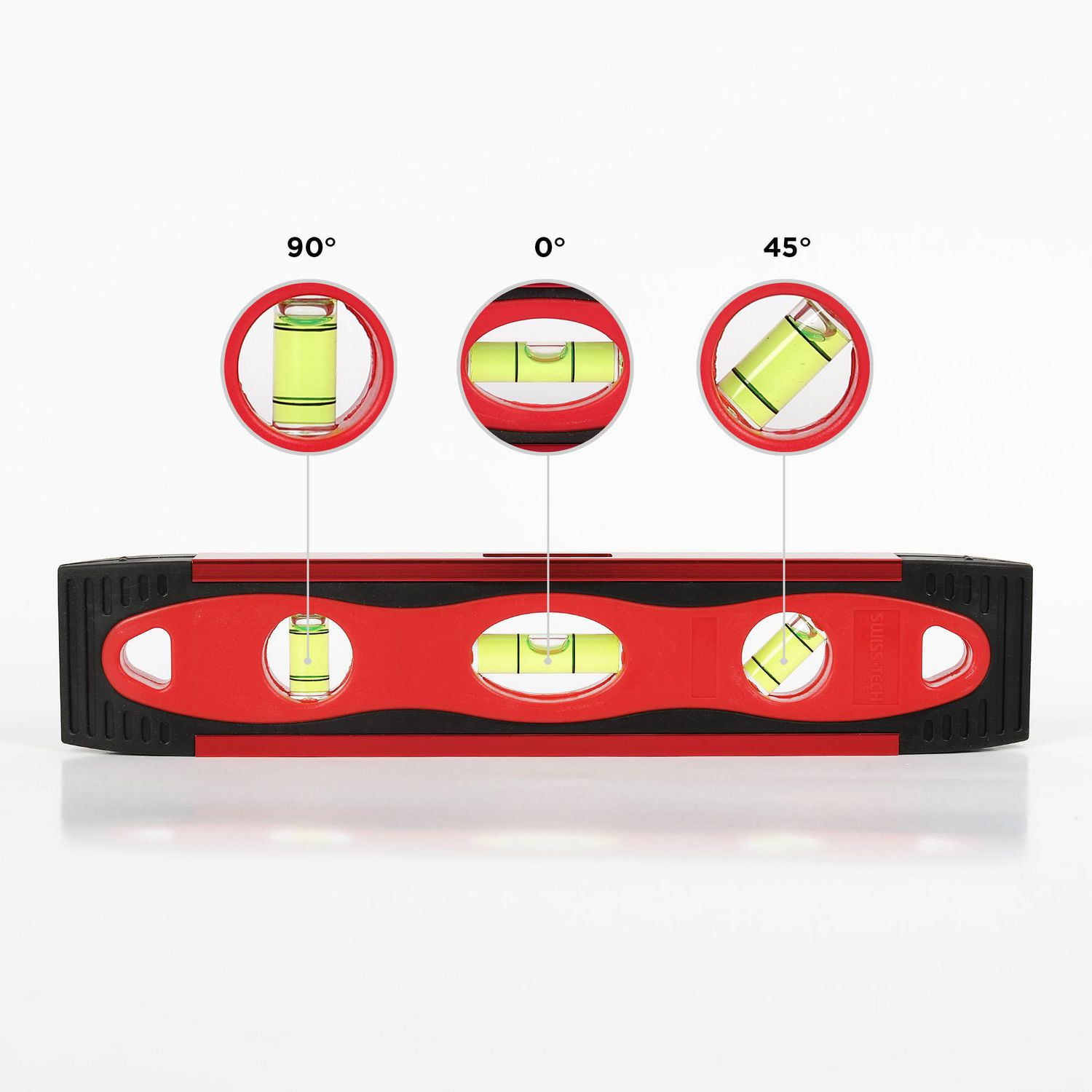 Swiss Tech 9" Aluminum Torpedo Level,3 Vials