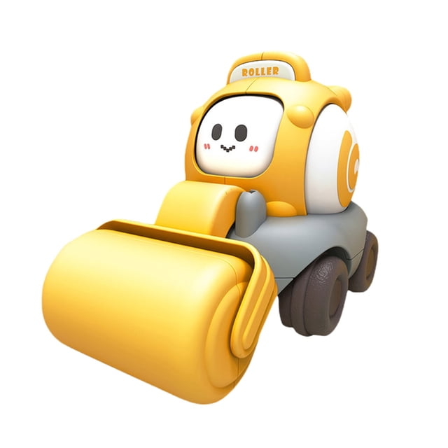 Yellow Inertial Sliding Whistle Construction Truck Interactive Blowing Toy Abs Smooth And Durable Auditory And Breath Training Toy For Kids Fun Play And Learning
