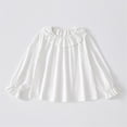 thumbnail image 1 of RXIRUCGD Mode Hauts Décontractés à Manches Longues pour Filles Col Rond Imprimé (Blanc, Taille : 4 Ans), 1 of 3
