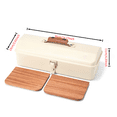 thumbnail image 4 of ISE MOUNT Portable Outdoor Iron Storage Box with Handle - Versatile Camping Organizer in White with Decorative Stickers and Lined Interior - Ideal for Tools and Essentials, 4 of 6