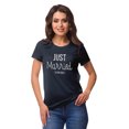thumbnail image 2 of Inkdotpot T-Shirt Personnalisé pour Femmes Juste Mariés Annonce de Mariage Shirt-K2, 2 of 8