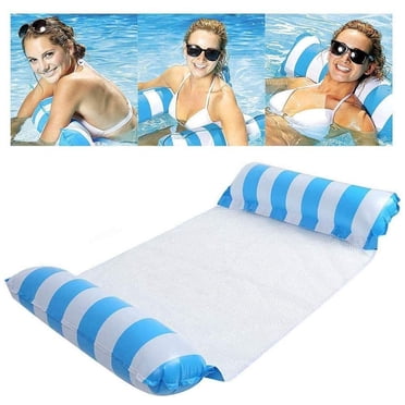 Inflatable floating bed, water hammock 4-in-1 lounge chair Pool lounge air mattress Pool inflatable hammock Pool inflatable hammock for adults and children
