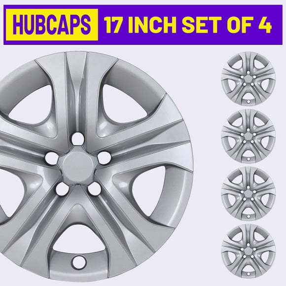 Ensemble de 4, Enjoliveurs en Acier de 17 Pouces pour 2013 2014 2015 2016 2017 2018 Toyota Rav4, Installation à Clipser avec Anneaux de Rétention, Laque