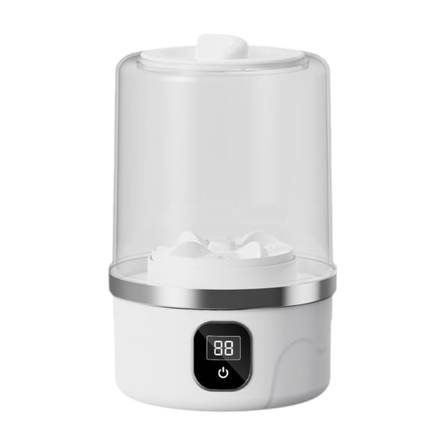 simhoa Mini Washing Machine Cordless Laundry Appliances Travel 1L Underwear Cleaner White