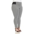 thumbnail image 3 of White Mark Pantalon Ajusté Jacquard pour Femmes, 3 of 5