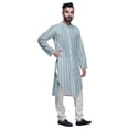 thumbnail image 2 of Atasi Printed Designer Rayon Button Down Casual Kurta With Pajama For Men, 2 of 4