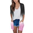 thumbnail image 1 of Cardigan à Manches Longues pour Femmes, Cardigan d'Automne à devant Ouvert avec Poches, Duster Décontracté, Chandail Cardigan Léger, 1 of 4