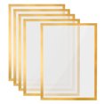 thumbnail image 1 of Unique Bargains 12"x17" Magnetic Display Frame A3 Adhesive Magnetic Sign Holder Golden 5 Pack, 1 of 6