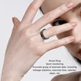 thumbnail image 3 of Smart Ring Health Tracker, IP68 Water Resistant Multiple Sport Modes Step Counter Calorie Tracking Fitness Tracker Ring for Sports, Real Time Synchronization With Phone, 3 of 7