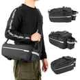 thumbnail image 4 of facefd Multifunctional Bike Trunk Bag Insulated Bag for Commuter Saddle Bag Shoulder Bag Black, 4 of 6