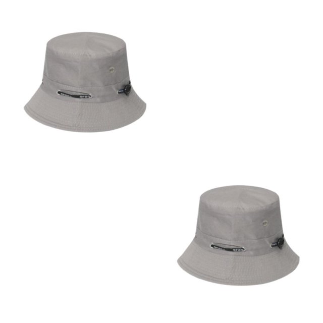 Thinsony Polyester Breathable Fisherman Cap For Sun Protection And Comfort Sunscreen Fisherman Cap Hat Summer gray 58cm 2Set