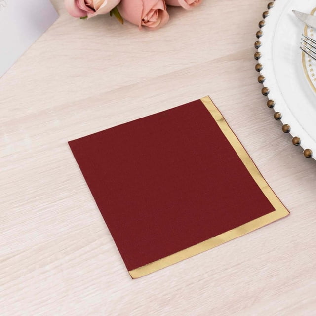 HLONK Lot de 50 / Serviettes en Papier Douces Orange 2 Épaisseurs pour Souper Fête Serviettes pour Réception de Mariage Cocktail Boisson