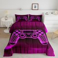 thumbnail image 2 of Erosebridal Gamer Bedding Toddler Comforter Set for Boys, Neon Gamepad Down Comforter, Abstract Theme Decor, Reversible 2pcs, 2 of 7