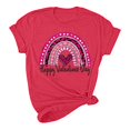 thumbnail image 5 of Meichang Hauts pour Femmes Chemise Tendance de la Saint-Valentin Hauts Mignons Imprimé Cœur Hauts de Vacances Manches Courtes Col Rond Décontracté Chandail Blouses, 5 of 5