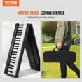 thumbnail image 2 of VEVOR 88 Key Folding Keyboard Piano Portable Foldable Piano Bluetooth MIDI Black, 2 of 9