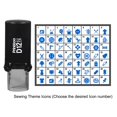 thumbnail image 2 of Printtoo Personalized Sewing Theme Icons Round Rubber Stamp Self Inking Stamper 12 mm-Violet, 2 of 7
