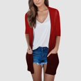 thumbnail image 2 of Cardigan à Manches Longues pour Femmes, Cardigan d'Automne à devant Ouvert avec Poches, Duster Décontracté, Chandail Cardigan Léger, 2 of 4
