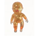 thumbnail image 1 of Squishy Figure Ball, Glitter Filled Fidget Ball, Glitter Filled Squishy Do-Ll Stress Relief Toy, Slow Rising Stretchy Squeeze Fidget Toy for Anxiety Relief, Golden-Closed Style, 1 of 9