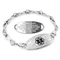 thumbnail image 1 of MedicEngraved Stainless Steel Custom Medical Alert Bracelet - 6mm Infinity Link, 1 of 8