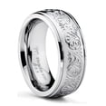 thumbnail image 1 of Women's 7MM Stainless Steel Ring Engraved Florentine Design, 1 of 5