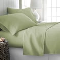 thumbnail image 2 of Comfy Bamboo World Series 4pc Microfiber Bedsheets Sheet Set, Twin Size Bed, Sage, 2 of 5