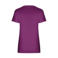 thumbnail image 4 of Timegard Womens Summer Tops Short Sleeve V-Neck Solid Color Comfy Basic Tee Casual Loose Shirts Tops Blouse, 4 of 6