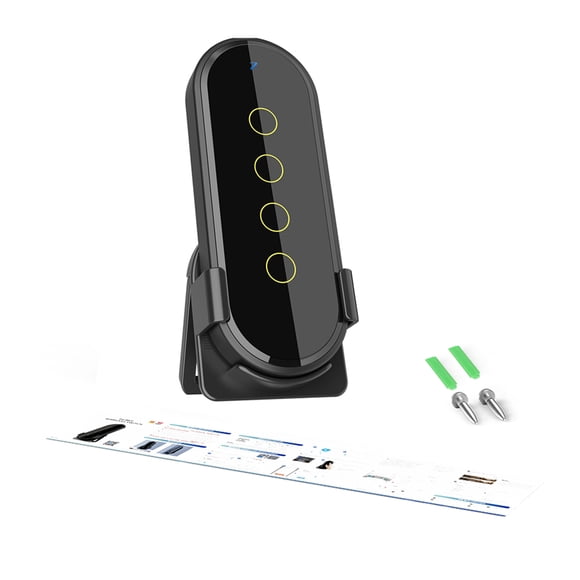 Tuya Wifi Zigbee Smart Wireless Scene Touch Switch Home Light Remote Control 2.5D Curved Tempered Glass with Fluorescent Function Works with Zigbee Gateways
