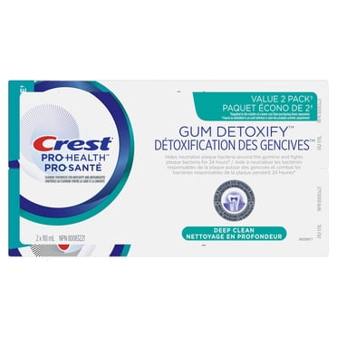 Crest Détoxification des Gencives Nettoyage en Profondeur Dentifrice au Fluorure contre la Carie 2x110ml