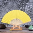 thumbnail image 1 of EGNMCR Pattern Folding Dance Wedding Party Lace Silk Folding Hand Solid Color Fan A fan, 1 of 2