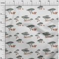 thumbnail image 2 of oneOone Cotton Poplin Fabric Tree & Animals Ikat Print Sewing Fabric BTY 42 Inch Wide, 2 of 4