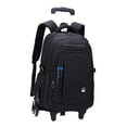 thumbnail image 3 of Bunblic Rolling Backpack Trolley Suitcase Portable Multifunctional Removable Trolley Computer Bag Wheeled Laptop Backpack for Camping Blue 6 Wheels, 3 of 8