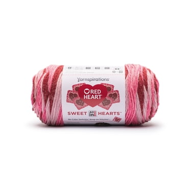 Laine acrylique Red Heart® AIO Sweet Hearts™ n° 4 Worsted (Moyenne), Valentine, 250 g (8,8 oz), 400 m (440 yards)