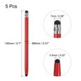 thumbnail image 2 of Unique Bargains 5 Pcs Stylets pour Écrans Tactiles Stylet Capacitif Universel pour Tablette, Rouge, 2 of 7