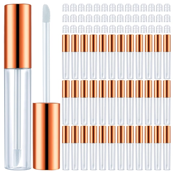 Nuanchu 100 Pcs 10 ml Empty Lip Gloss Tubes Clear Mini Refillable Lip Balm Gloss Containers Bottles Plastic Lip Gloss Containers Lip Gloss Tubes with