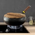 thumbnail image 3 of veasfak Cast Iron Pan Cookware Traditional Large Belly Wok for Camping Hotel Kitchen S S, 3 of 9