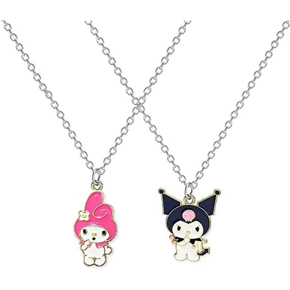 Jinsinto Collier Collier Bff 2 Sortes de Jolis Colliers Pendentif Esthétique Accessoires Kawaii Amitié Meilleure Amie Cadeaux pour Adolescentes, Acier Allié, Pierre Dorée