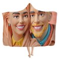 thumbnail image 4 of cpengpj Custom Photo Personalized Hooded Fleece Blanket, Soft Flannel Travel Wrap, L Size 200x150cm, 4 of 9