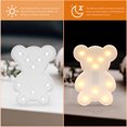 thumbnail image 3 of Shisuyan Bear Shaped Lamp White 1Set 10.2X7.1X1.3In, 3 of 8