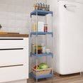 thumbnail image 1 of Kitchen Organizers and Storage On Clearance Storage Cart For Laundry Room Organization, 4 Tier Shelving Unit Utility Cart Storage Rack For Kitchen Bathroom Laundry Narrow Places, 1 of 8