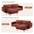thumbnail image 4 of Get Set Style 86" Wide Convertible Sectional Sofa, Modern L Shape Couches with Left/Right Reversible Chaise, Mid-Century Sofa with Reversible Cushions (Cedar), 4 of 5