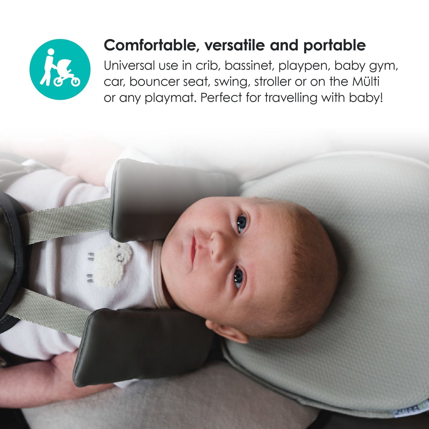 bblüv - Pilö - Repose-tête ergonomique pour bébés (Blanc)