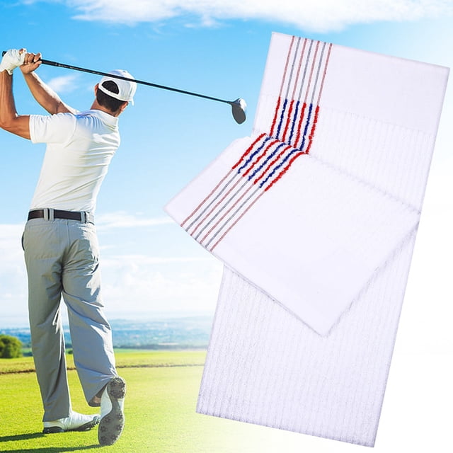 WHEANG Color Stripe Towel Dark Woven Stripes Absorbent & Non Shedding Club Towel For Sports Soft