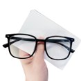 thumbnail image 3 of YAOBAMM Reduce Visual igue Glasses Unisex Blue Light Blocking Glasses Retro Large Frame Clear View Strong Hinge Brim Eye Protection Clear Bluelight, 3 of 7