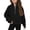 Black, variant on Aocisk Girls Casual Oversized Quarter Zipper Pullover Hoodie With Pocket Long Sleeve Sweatshirt Top Grey 13-14 Years