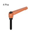 thumbnail image 3 of Unique Bargains 4 Pack M8 x 50mm Male Threaded Stud Adjustable Clamping Lever Handle Bolt Knob Orange, 3 of 6