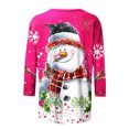 thumbnail image 5 of Jienlioq Hauts Grande Taille pour Femmes Mode T-Shirt Décontracté de Noël pour Femmes à Imprimé Col Rond Manches 3/4 Haut Blouse Rabais, 5 of 5