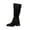 Noir, variante sur EYWGYA Bottes Hauteur Genou pour Femmes, Bottes à Talon Bas pour Femmes, Bottes à Boucle Multicolores au Style Décontracté et Polyvalent, Bottes Longues Texturées à Talon Tendance pour l'Automne et l'Hiver