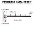 thumbnail image 3 of MVRLSH Clearance! Clothes Hanger Rack Swing Arm Folding Clothes Hanger Wall Mounted Saving Drying Rack Stainless 304 Laundry Room Hook Holder Foldable Hanging Hook Rod (Silver), 3 of 8