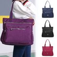 thumbnail image 1 of Lubelski Sac à Main Décontracté pour Femmes Couleur Unie Multi-Poches Zip Sac de Rangement en Nylon, 1 of 7